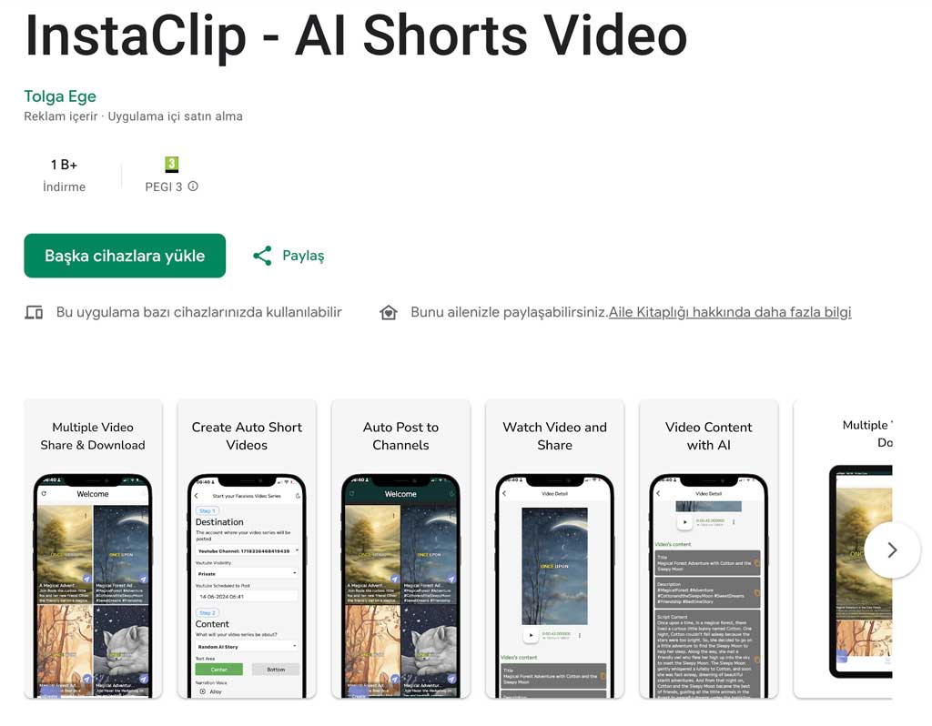 InstaClip - AI Shorts Video App