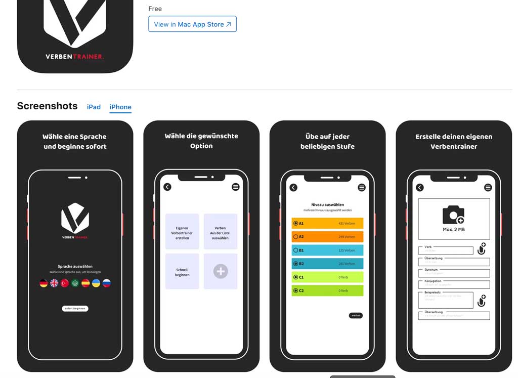 Verbentrainer - German Verb Learning App